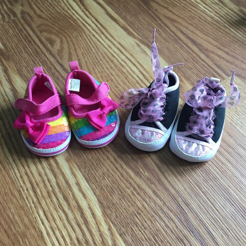 Lot of 2 Infant Girls Shoes